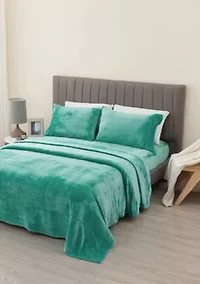 Ultra Soft Velvet Plush Solid Sheet Set