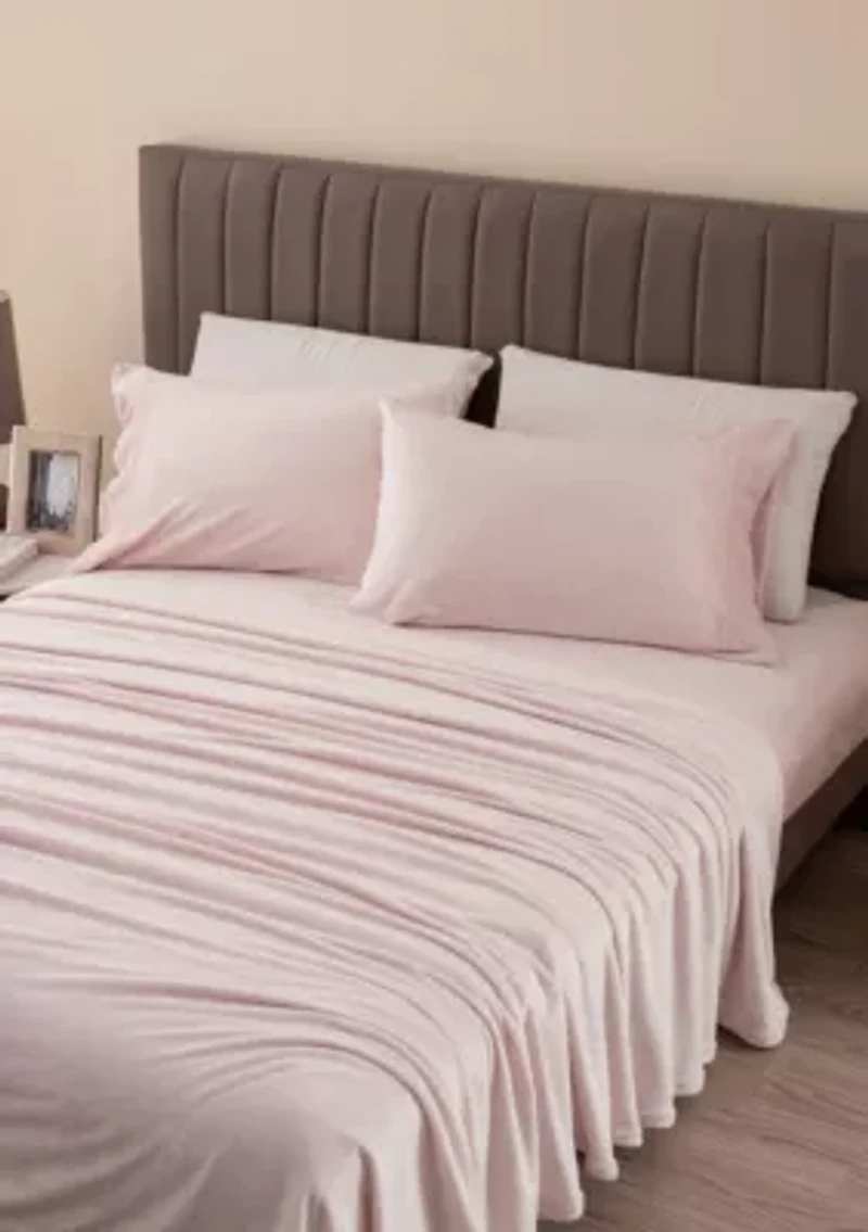 Ultra Soft Velvet Plush Solid Sheet Set