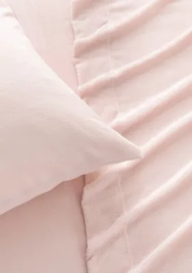 Ultra Soft Velvet Plush Solid Sheet Set