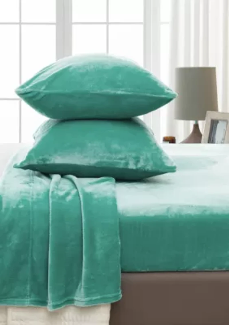 Ultra Soft Velvet Plush Solid Sheet Set