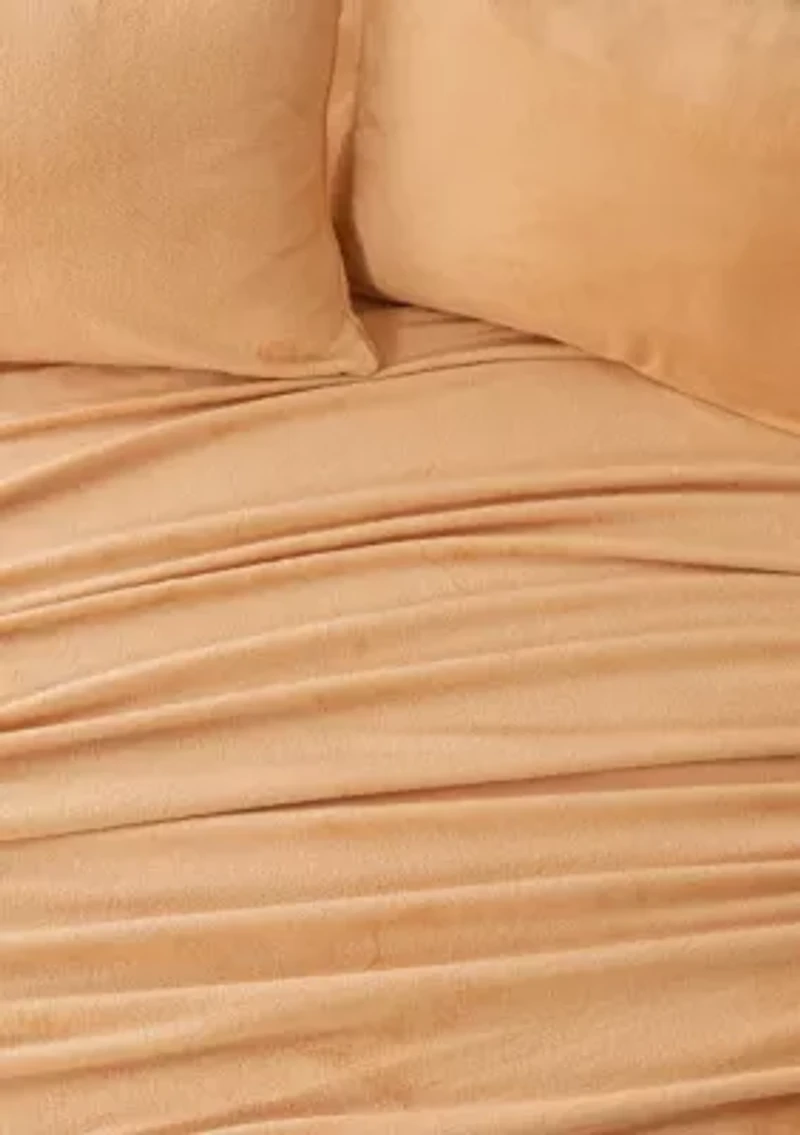Ultra Soft Velvet Plush Solid Sheet Set