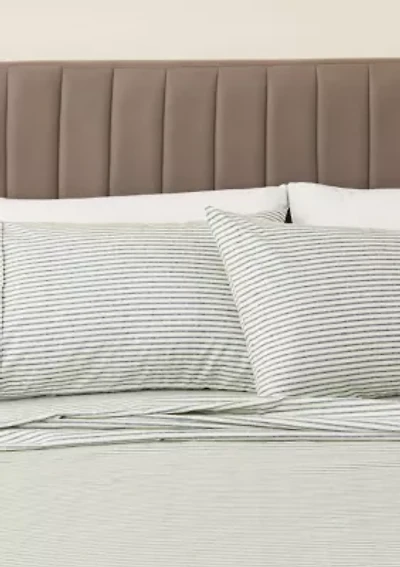 Striped Microfiber Sheet Set