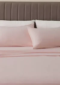 Heathered Melange T-shirt Jersey Knit Cotton Sheet Set