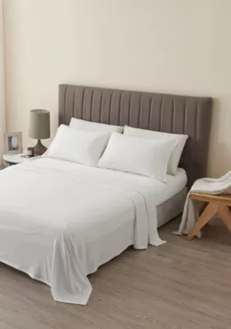 Heathered Melange T-shirt Jersey Knit Cotton Sheet Set