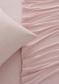 Heathered Melange T-shirt Jersey Knit Cotton Sheet Set
