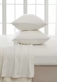 Heathered Melange T-shirt Jersey Knit Cotton Sheet Set