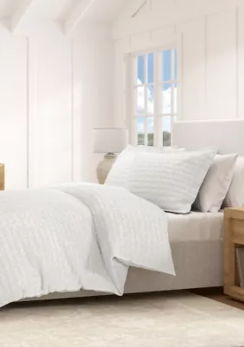 Cotton Waffle Weave Duvet Set