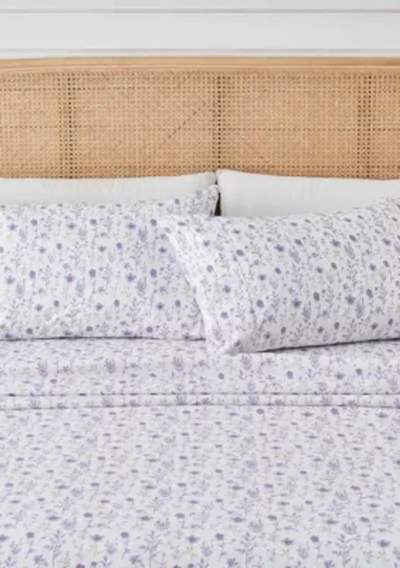 Floral Printed Microfiber Sheet Set