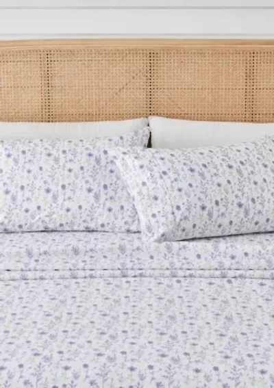 Floral Printed Microfiber Sheet Set