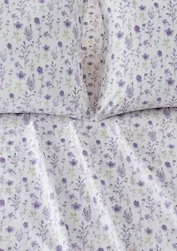 Floral Printed Microfiber Sheet Set