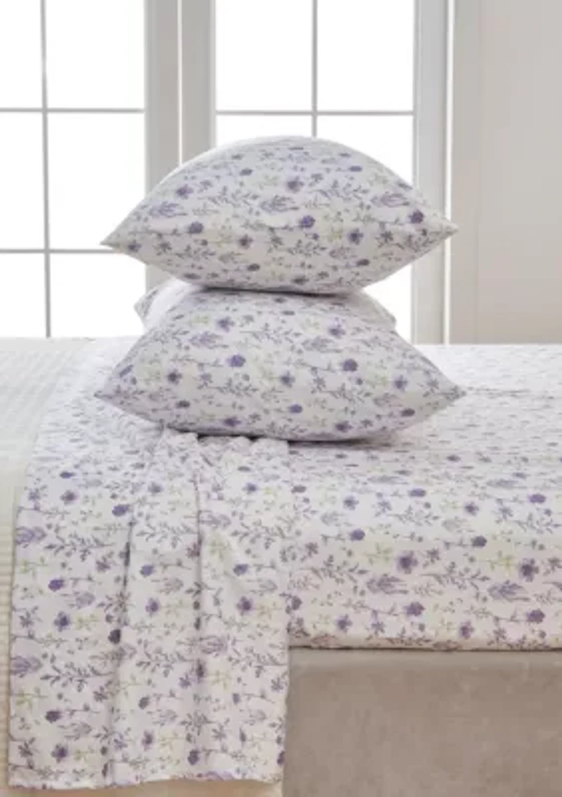 Floral Printed Microfiber Sheet Set