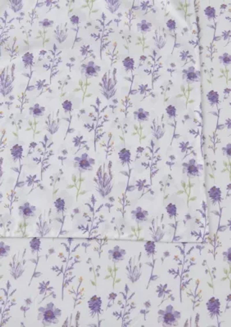 Floral Printed Microfiber Sheet Set