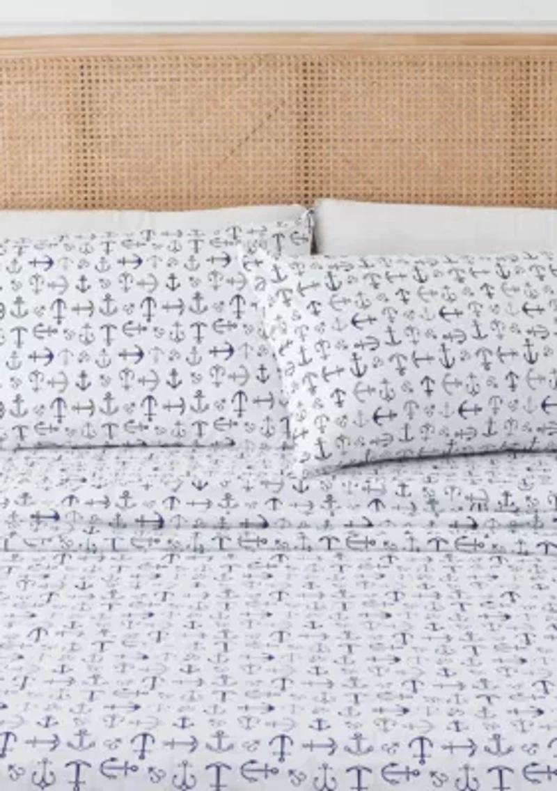 Coastal Printed Microfiber Sheet Set