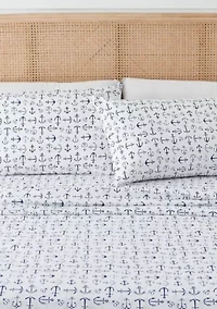 Coastal Printed Microfiber Sheet Set