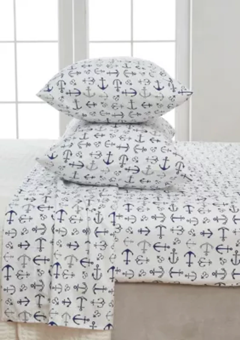 Coastal Printed Microfiber Sheet Set
