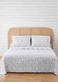 Coastal Printed Microfiber Sheet Set