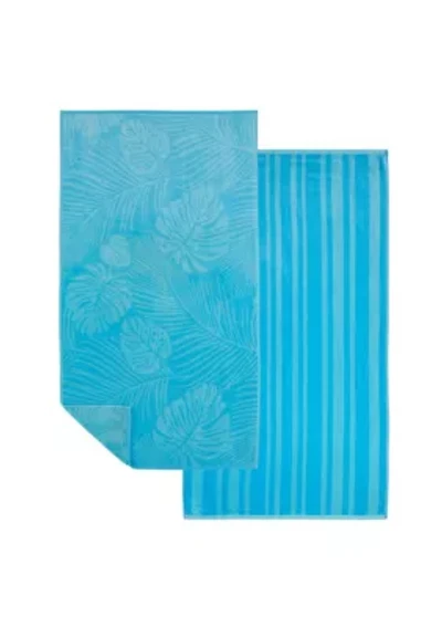 Cotton Printed Beach Towels, 2 Pack