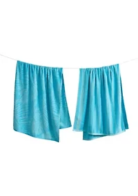 Cotton Printed Beach Towels, 2 Pack