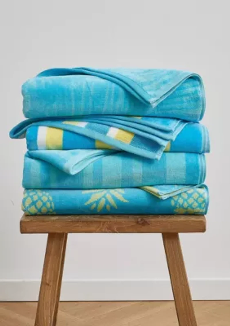 Cotton Printed Beach Towels, 2 Pack