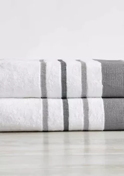 Decorative 2 Pack Bath Sheet