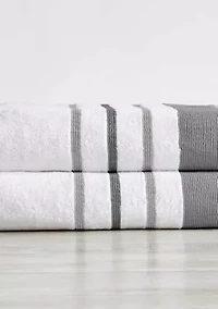 Decorative 2 Pack Bath Sheet
