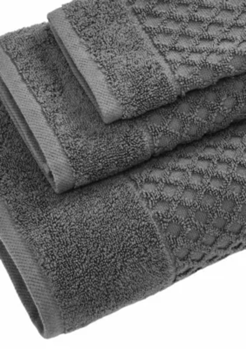 100% Cotton Waffle Diamond 4 Pack Bath Towels