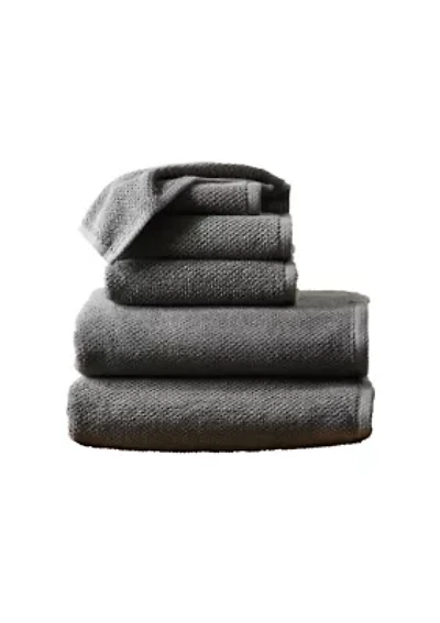 100% Cotton Textured 6-Piece Towel Set
