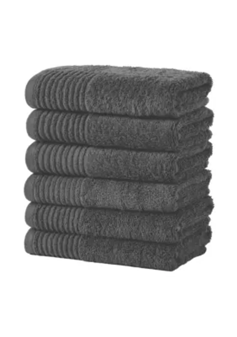 Ringspun Cotton 6 Pack Hand Towels