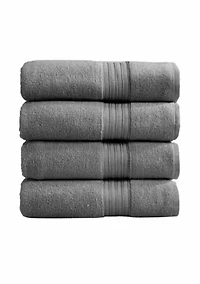 100% Cotton Terry 4 Pack Bath Towels