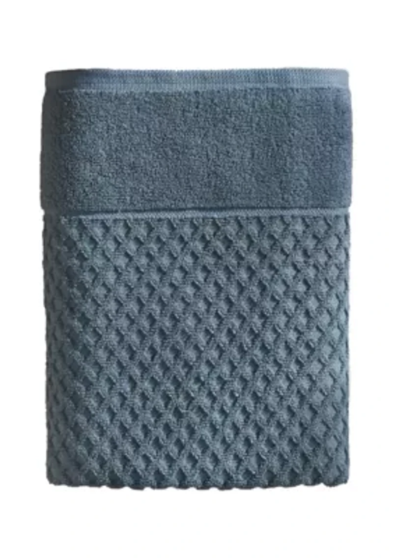 100% Cotton Waffle Diamond Bath Towel