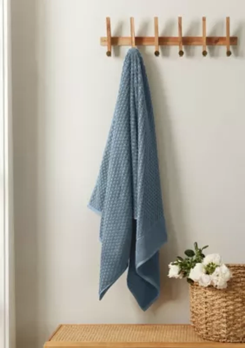 100% Cotton Waffle Diamond Bath Towel