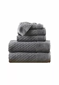100% Cotton Waffle Diamond 6-Piece Towel Set