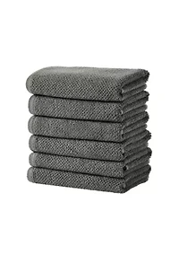 100% Cotton Textured 6 Pack Hand Towels
