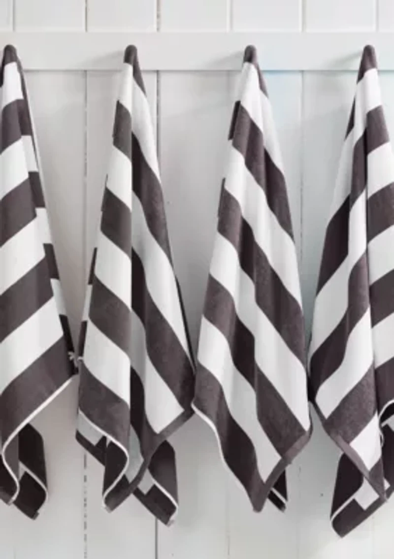 Cotton Cabana Beach Towels, 4 Pack