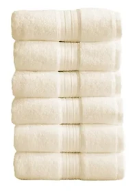 100% Cotton Terry 6 Pack Hand Towels
