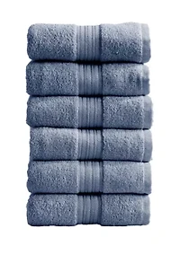 100% Cotton Terry 6 Pack Hand Towels