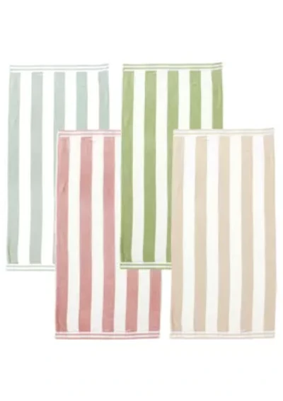 100% Cotton Cabana Beach Towel, 4 Pack