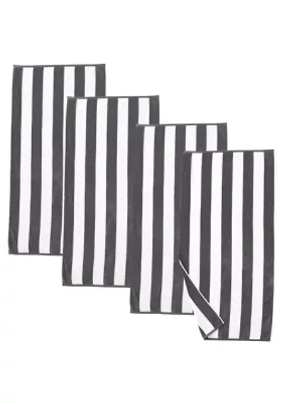 Cotton Cabana Oversized Beach Towels, 4 Pack
