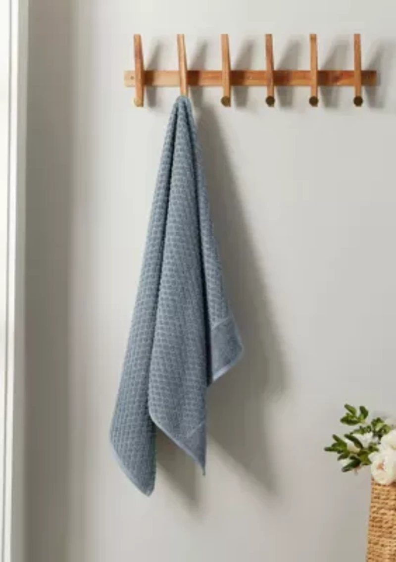 100% Cotton Waffle Diamond 6 Pack Washcloth Set