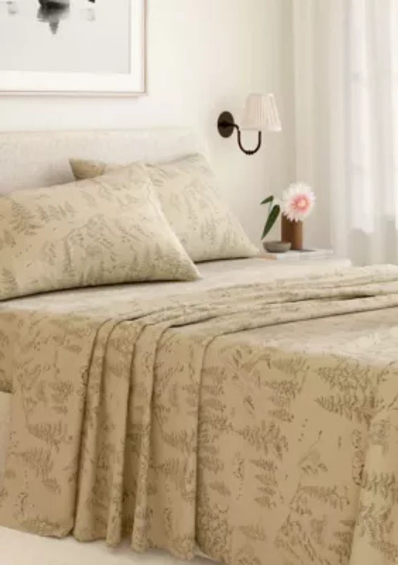 Turkish Cotton Double-Brushed Lodge Printed Flannel Bed Sheet Set