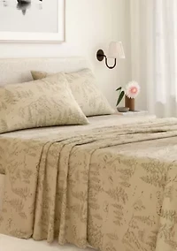 Turkish Cotton Double-Brushed Lodge Printed Flannel Bed Sheet Set