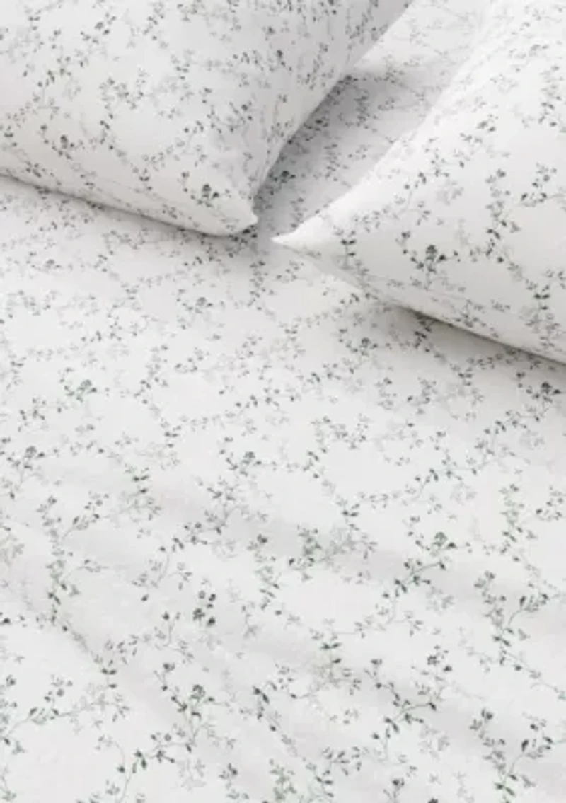 Turkish Cotton Double-Brushed Winter Floral Flannel Bed Sheet Set