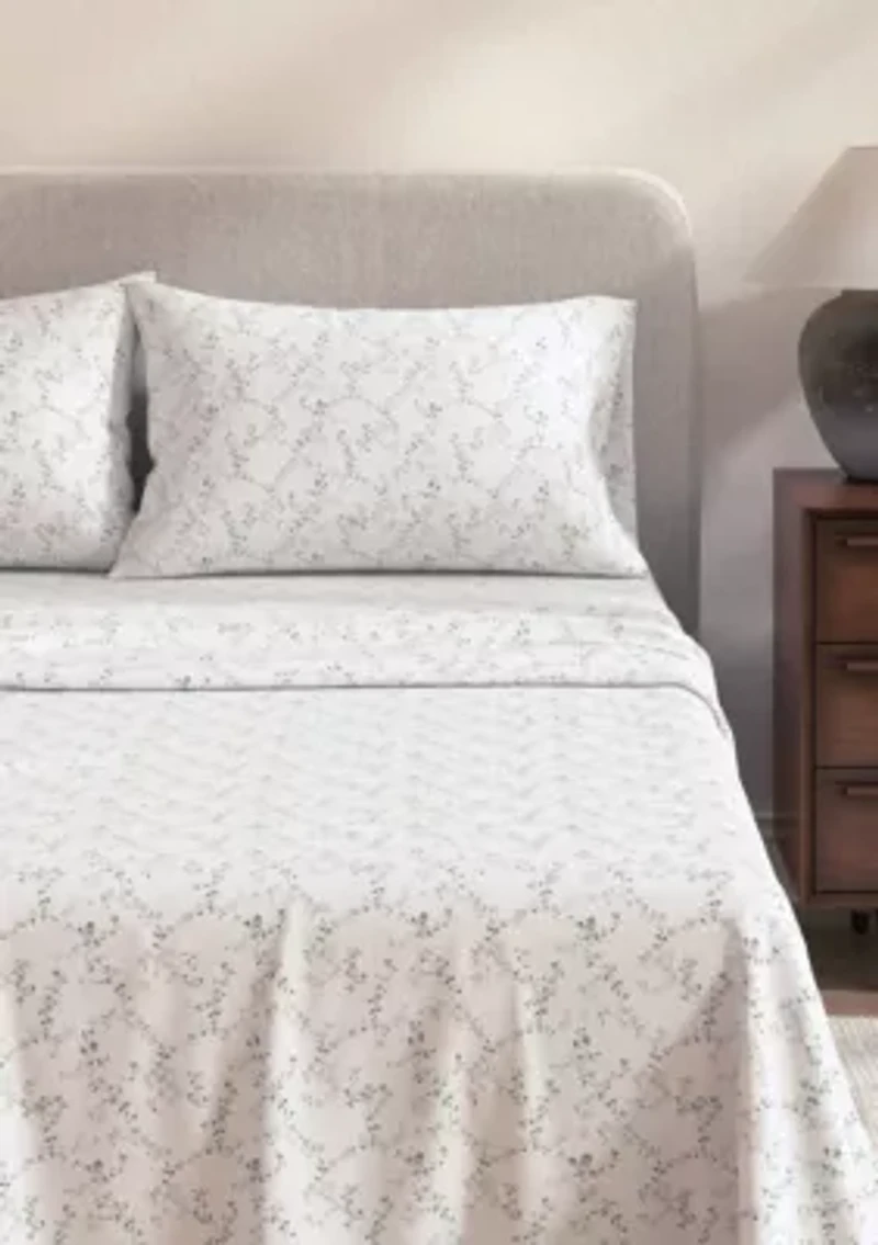 Turkish Cotton Double-Brushed Winter Floral Flannel Bed Sheet Set