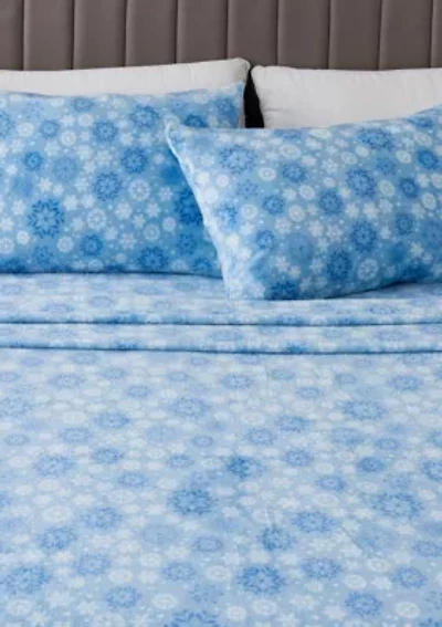 Ultra Soft & Cozy Velvet Plush Printed Fleece Sheet Set