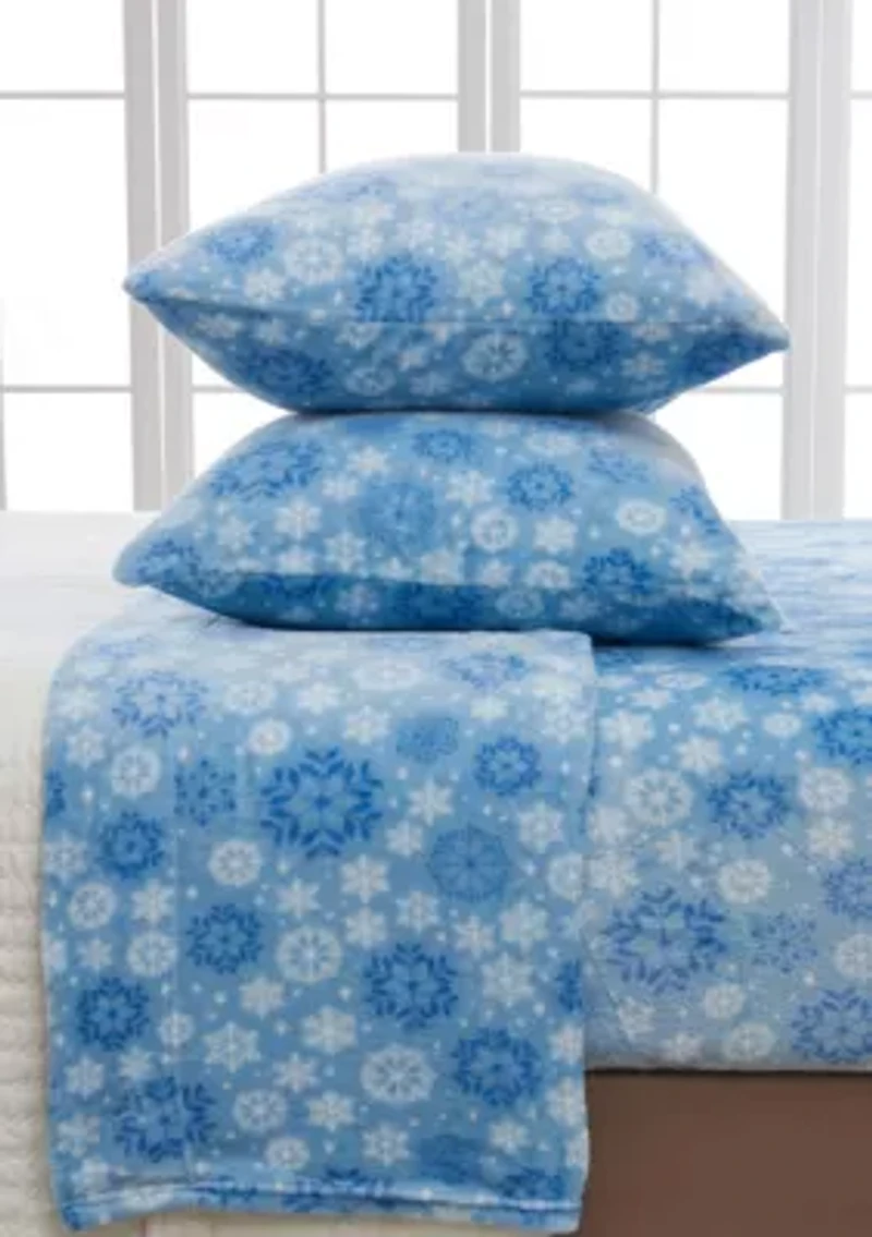 Ultra Soft & Cozy Velvet Plush Printed Fleece Sheet Set
