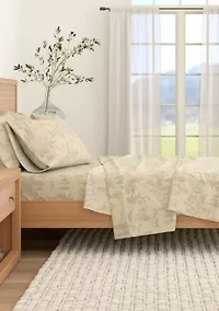 Turkish Cotton Double-Brushed Lodge Printed Flannel Bed Sheet Set