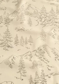 Turkish Cotton Double-Brushed Lodge Printed Flannel Bed Sheet Set