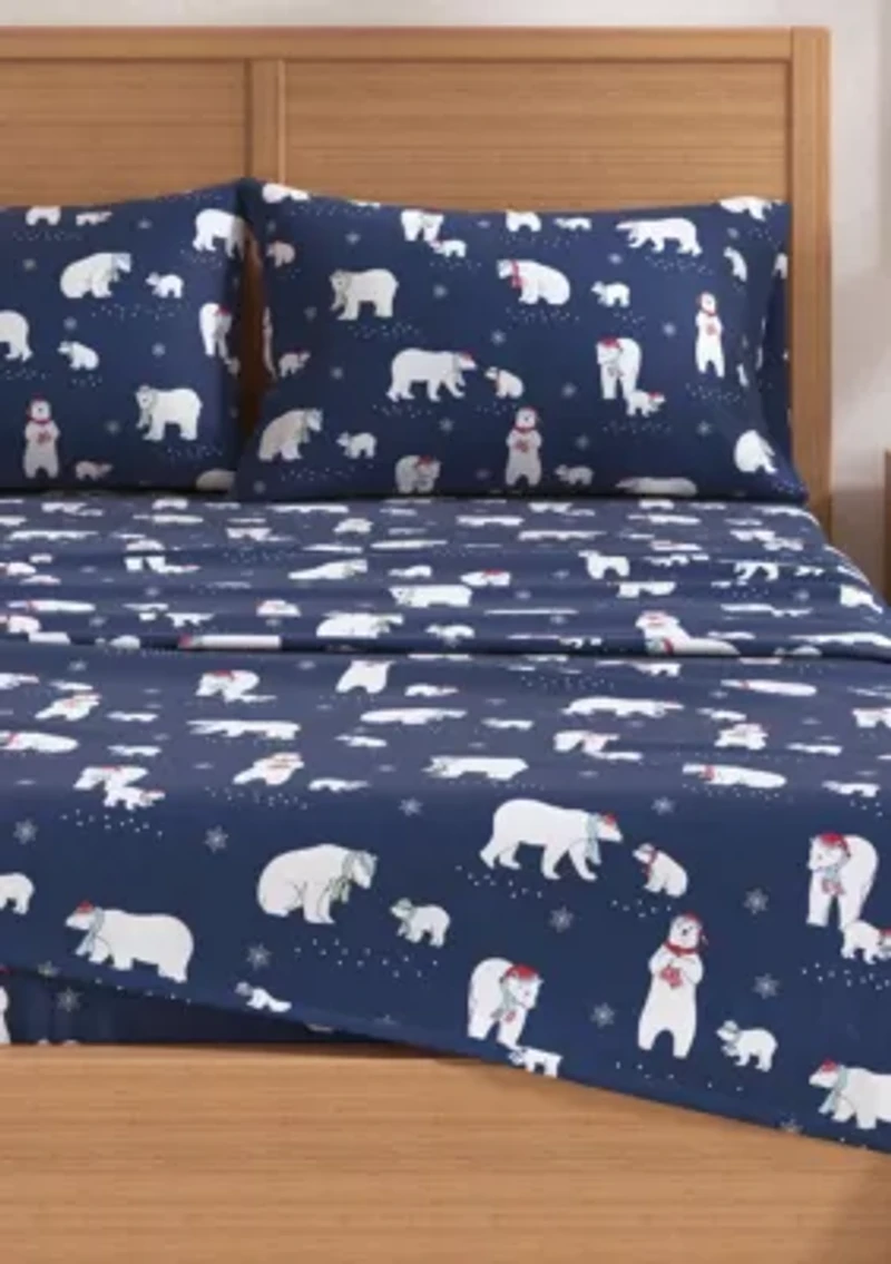 Turkish Cotton Double-Brushed Lodge Flannel Bed Sheet Set