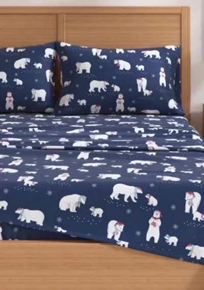 Turkish Cotton Double-Brushed Lodge Flannel Bed Sheet Set