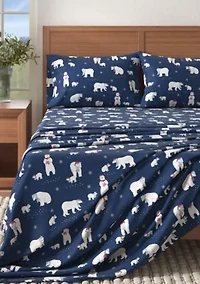 Turkish Cotton Double-Brushed Lodge Flannel Bed Sheet Set